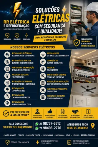 ? Eletricista Comercial RJ | Instalações Elétricas ? Orçamento Grátis ? Até 10x sem Juros