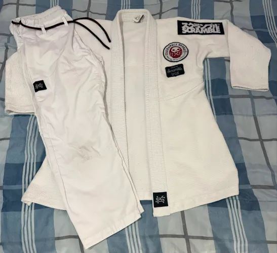 Kimono A1 Scramble branco slim