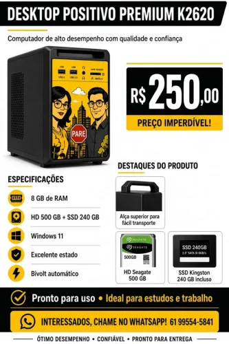 Desktop Excelente estado para estudo e trabalho