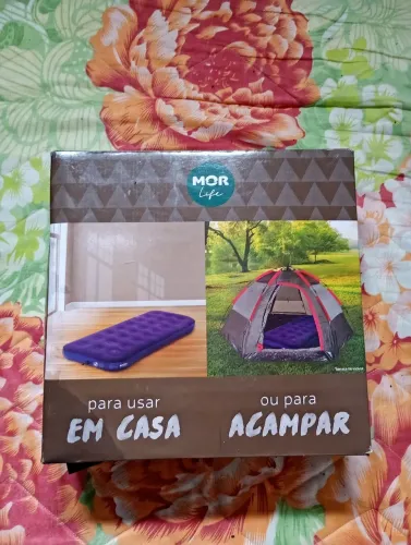 Colchão inflável mor com fole embutido, Novo!