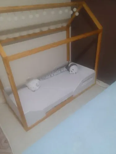 Cama casinha com colchao mini cama