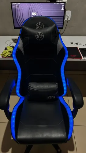 Cadeira Gamer TGT Heron, RGB, Espuma Moldada, Preto, TGT-HR-RGB01