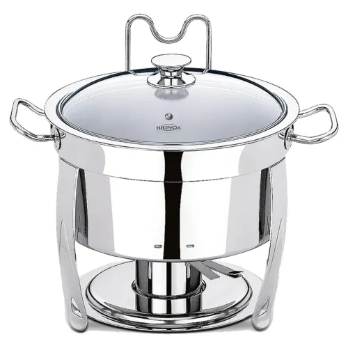 Rechaud Redondo Brinox Savoy 8 Litros 33 x 43 cm Aço Inox