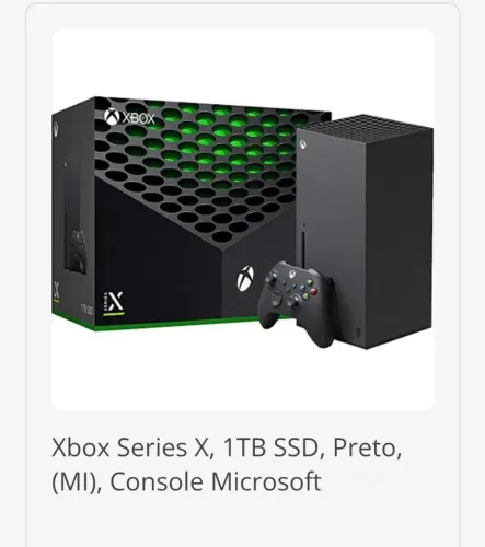 Xbox Series X, 1TB SSD, Preto, (MI), Console Microsoft, (semi novo)