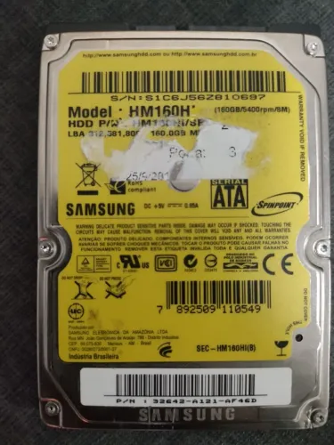HD notebook 160gb