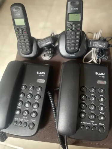 Telefones sem fio e com fio 