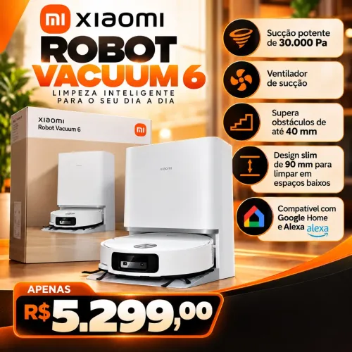 Robô Vacuum 6 lacrado ate 18x loja física BH