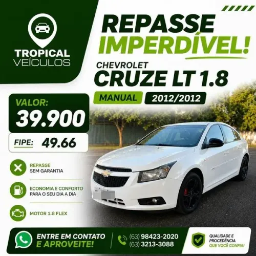 Chevrolet Cruze LT 1.8 16V Flexpower 4P Mec. 2012