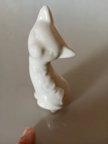 Gato bibelô cerâmica