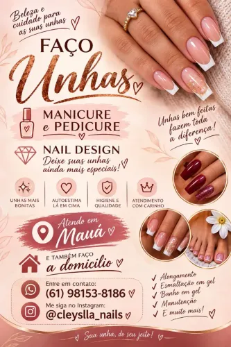Sou manicure, pedicure e Nail.