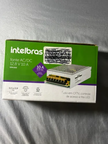 Intelbras fonte AC/DC 12,8 V 10 A
