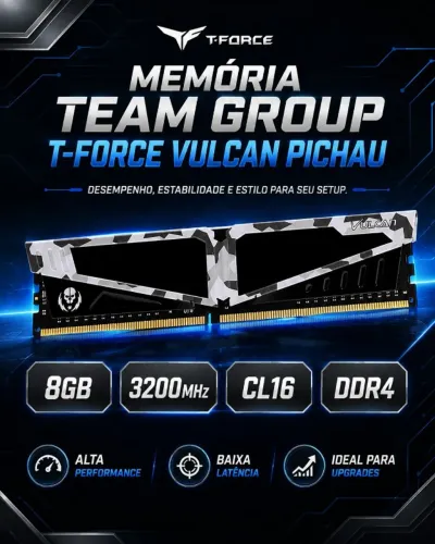 Memória RAM - T-Force Vulcan 8gb - 3200mhz