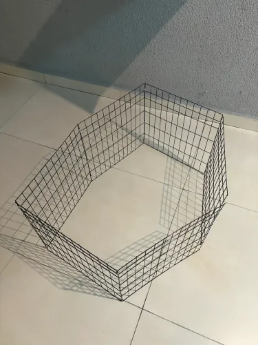 Cercadinho Dobrável Metal Pet 6 Painéis 50cm Altura Médio Preto
