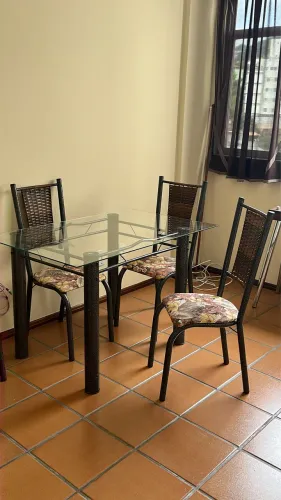 Mesa 4 Lugares Tampo de Vidro