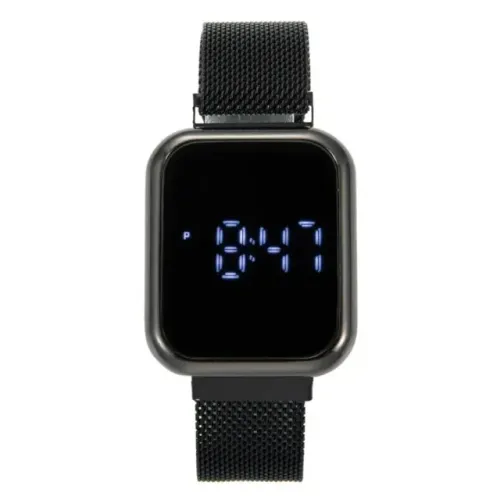 Relógio Touch Screen LED Digital Preto Multifuncional