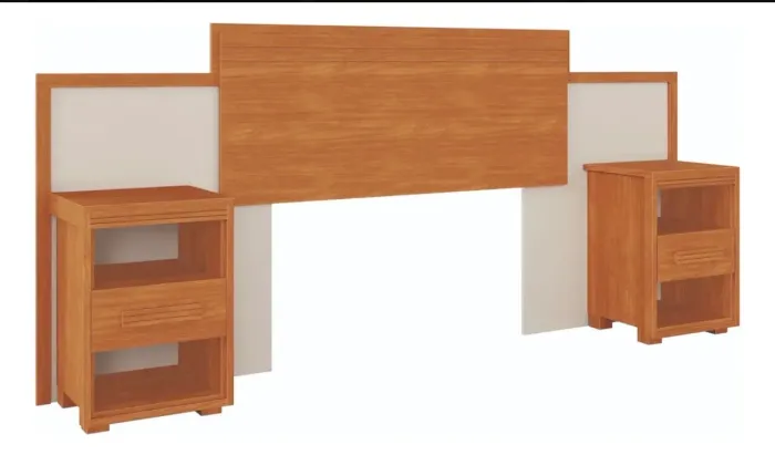 Cabeceira Com Criado Dinamarca Para Cama Queen Box Até 160
