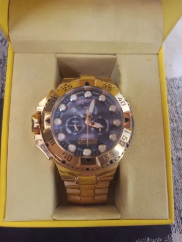 Relógio Invicta original banhado a ouro