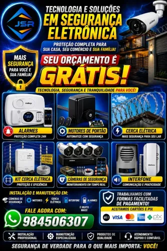  Manutenção e Instalação de Sistema se Segurança Completa com Equipamentos de Qualidade.