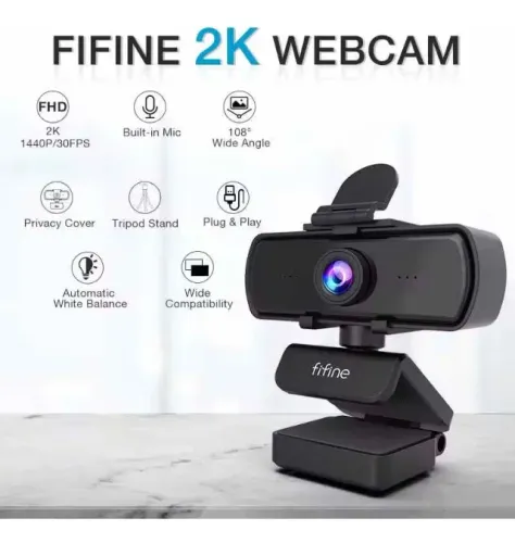 Webcam Fifine K420 1440p 2K - Na Caixa (Estado de Nova)
