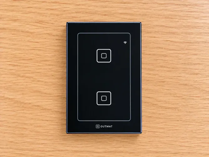 Interruptor Inteligente 2 Teclas Touch Preto