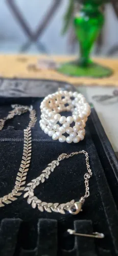 Bracelete  em Perolas Naturais