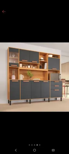 Cozinha Compacta Itatiaia Nápoles 8 Portas 3 Gavetas e 9 Prateleiras 220cm