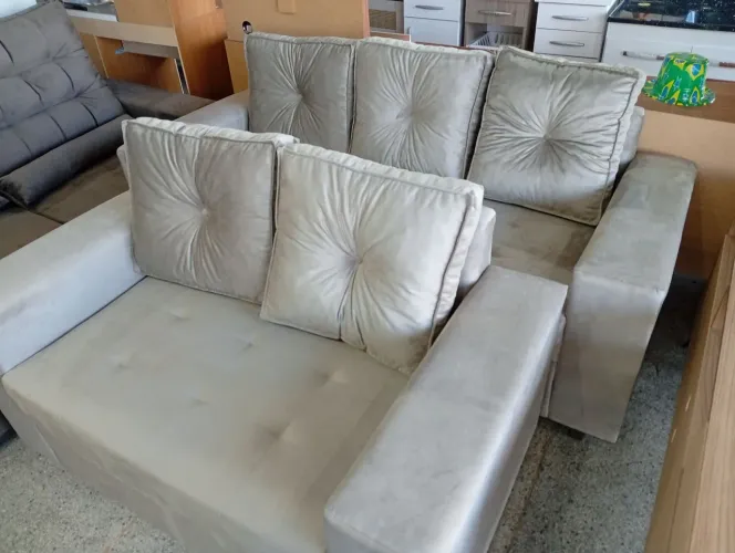 Estofado 2 e 3 Lugares, tecido em Suede