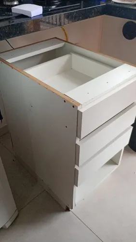 Balcão com 3 gavetas perfeitas