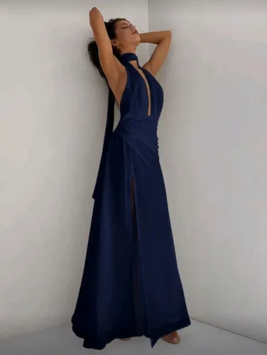 Vestido Azul Marinho (P/M) - Festas, casamentos, formatura