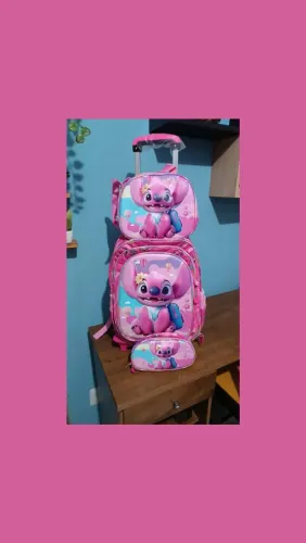 Só 159! KIT ESCOLAR MOCHILA DE RODINHAS LANCHEIRA TÉRMICA E ESTOJO , POR Só 159!