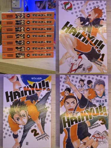 Mangá "Haikyuu" volumes 01 ao 07 [usados]