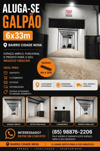 Aluga-se Galpão 198 m² - Cidade Nova