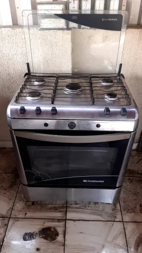 Fogão Continental 5 Bocas - Funcionando - Detalhe no Acendedor do Forno