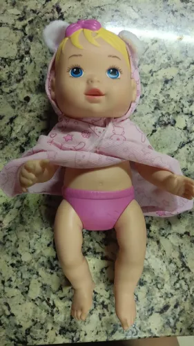 Boneca bebê My little collection banho