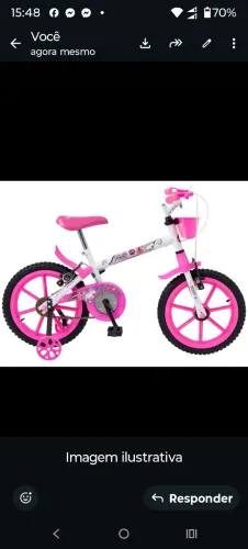 Venda de bicicleta aro 16 modelo{ Barbie