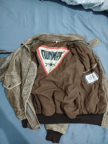 Jaqueta couro Campera de Cuero Runway importado vintange