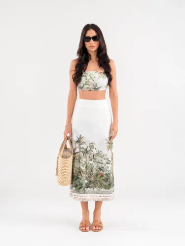 Conjunto Estampado Tropical Feminino