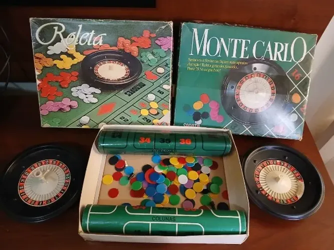 lote com 2 jogos de roleta antigos da década 90