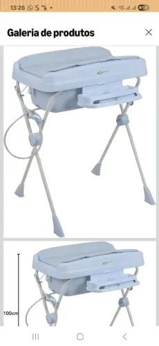 Banheira de Bebê Dobrável com Assento Burigotto Millênia -Azul