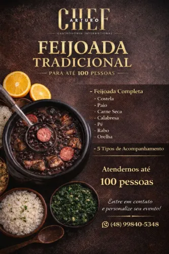 Feijoada Tradicional - Chef Arturo | Eventos até 100 pessoas