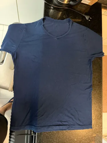 camisa básica lupo azul marinho gola v GG