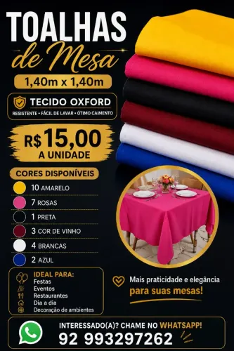 Toalhas de mesa Oxford