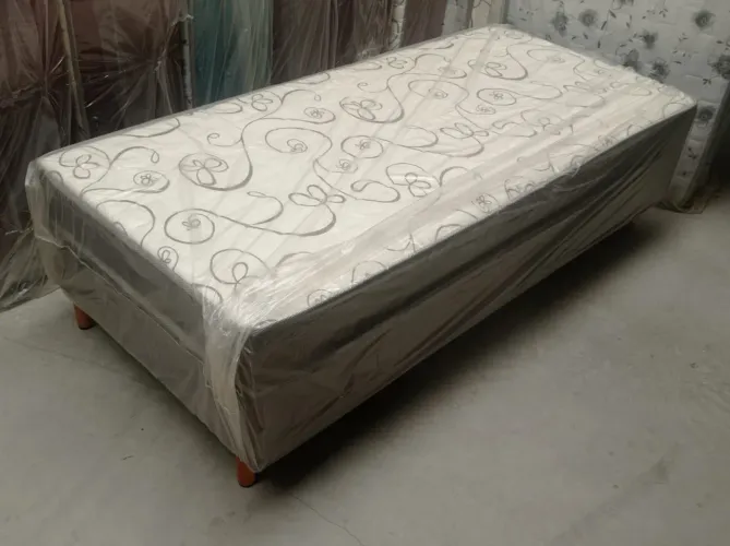 cama box solteiro acoplado com velocidade de 28 espuma direto da fábrica