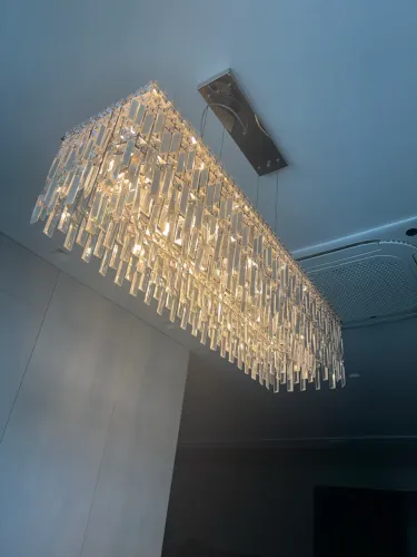 Lustre Pendente de Cristal K9 115×30 cm - Excelente Estado