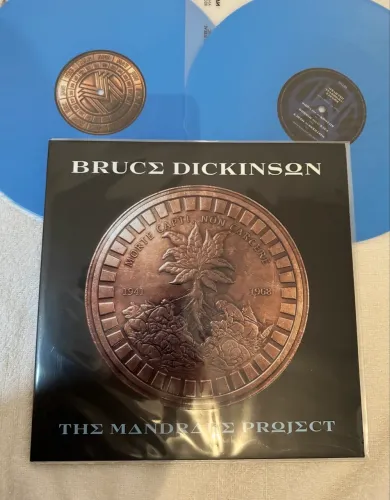 Bruce Dickinson mandrake Lp vinil disco azul colecao Iron Maiden metal rock