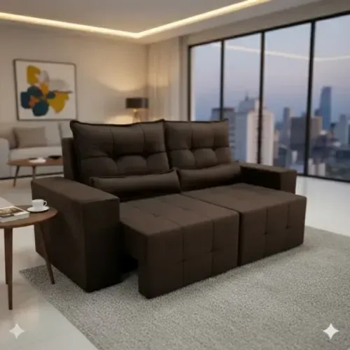 Sofá retratil e reclinavel lysboa 2m de largura