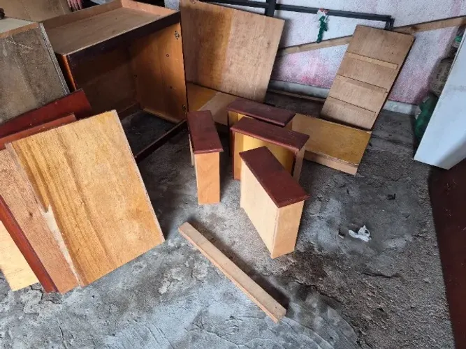 Mesa em L para aproveitar o Material