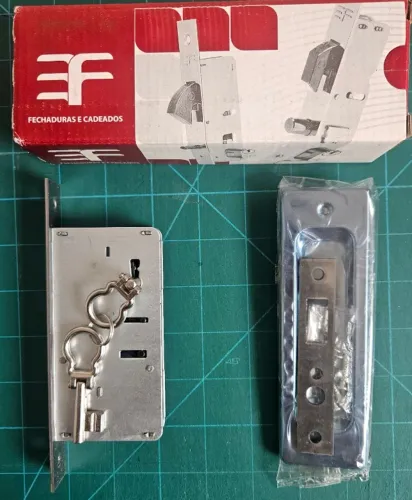 Fechadura 3F Para Porta  Nova Aço Inox Original