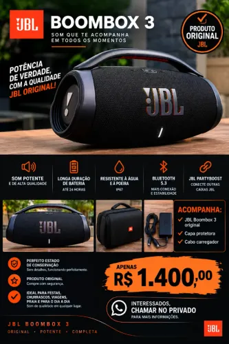 Caixa de som JBL Boombox 3 Original