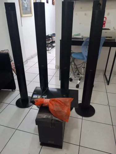 Home Theater Sony Completo com 4 Torres + Subwoofer - Funcionando Perfeitamente